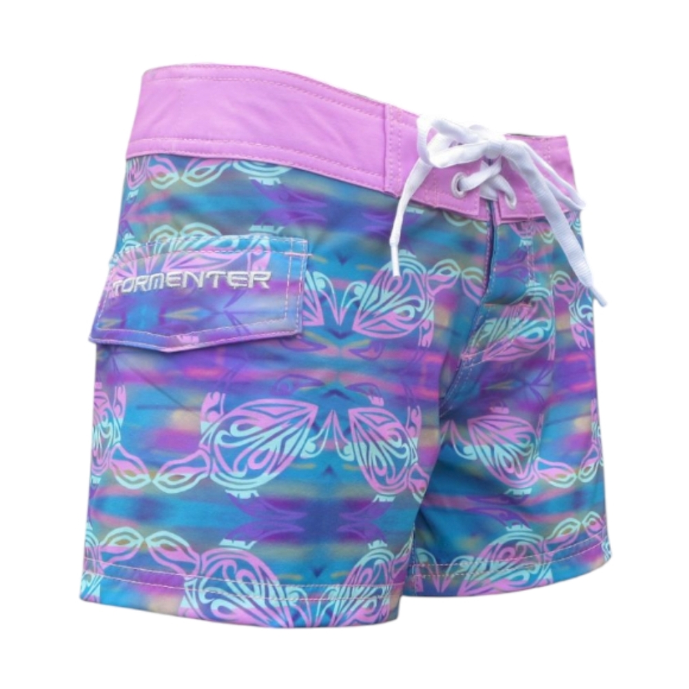Tormenter Women's 8 Way Stretch 6" Stretch Board Shorts-Turtle - Picture 2 of 6